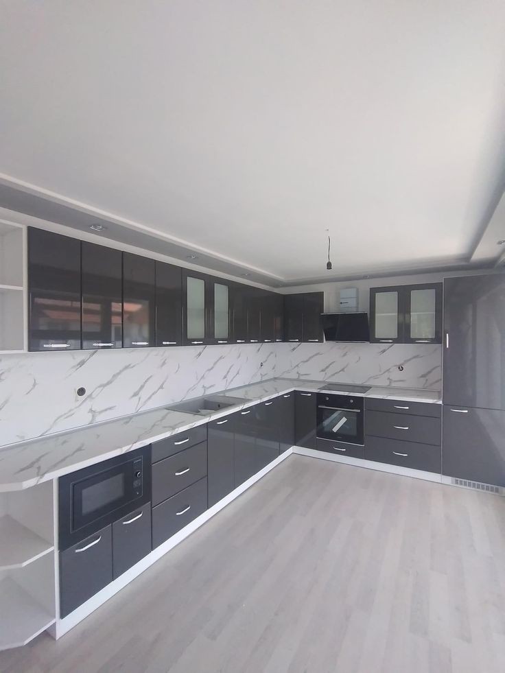 تركيب مطبخ المنيوم بتصميم خشبي بالرياض - مطابخ خبراء الرياض